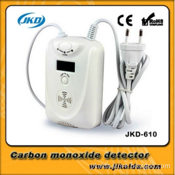Household co and gas alarm detector with LCD displayer